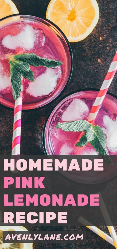 Homemade pink lemonade