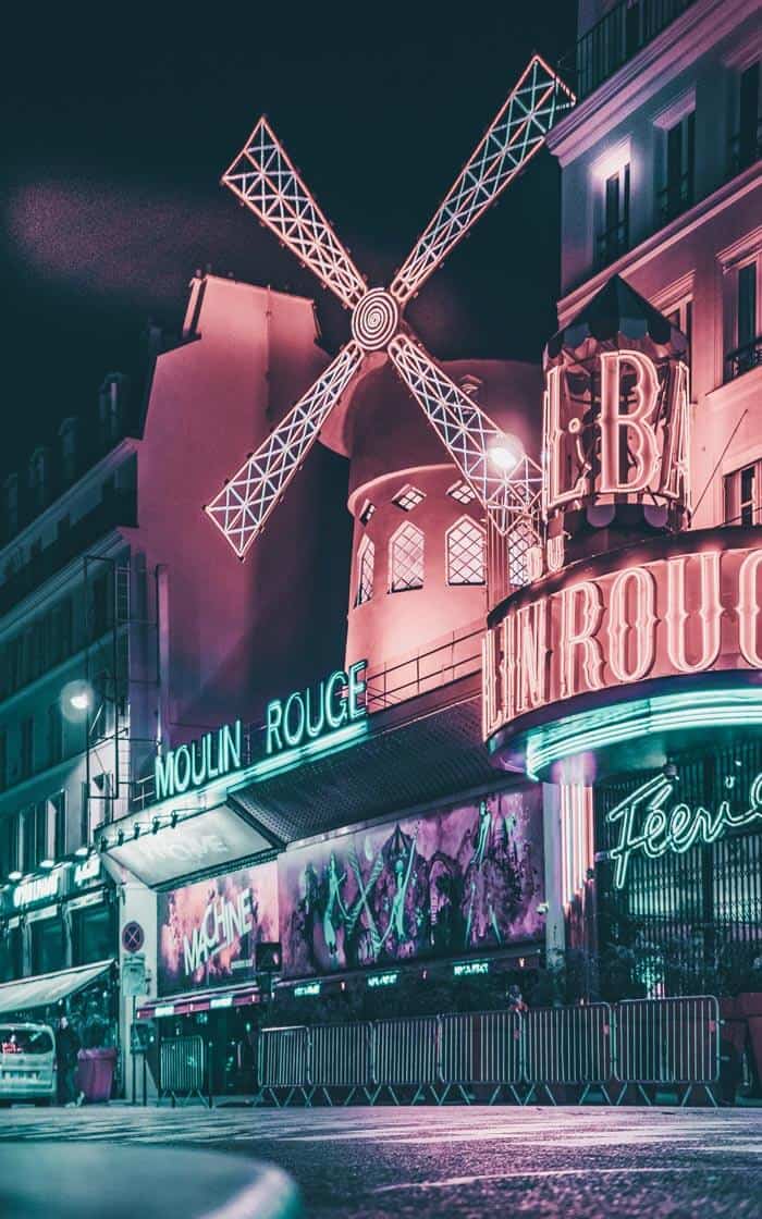 Moulin Rouge in Paris France. 2 day Paris Itinerary! Find the best places to visit in Paris in 2 days.