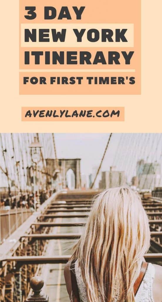 New York Itinerary for first timer's