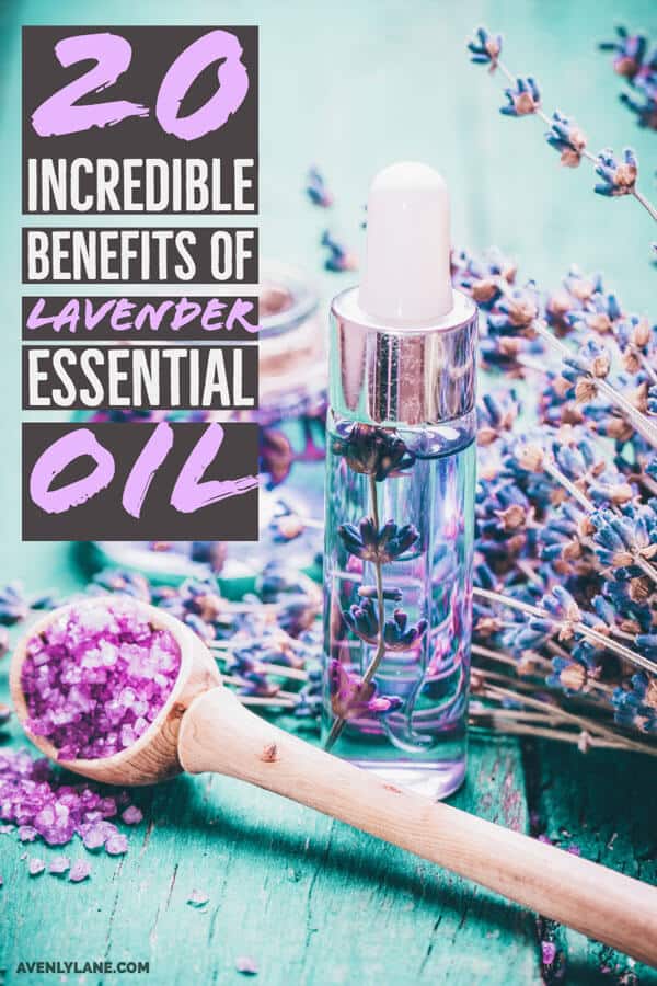 20 Lavender Essential Oil Uses That Will Blow Your Mind! Lavender is one of the most popular and well known essential oils that there is and it is for good reason. Read some of my favorite benefits of Lavender essential oil for your skin, hair, nails and so much more! #avenylane #essentialoils #lavender #aromatherapy 