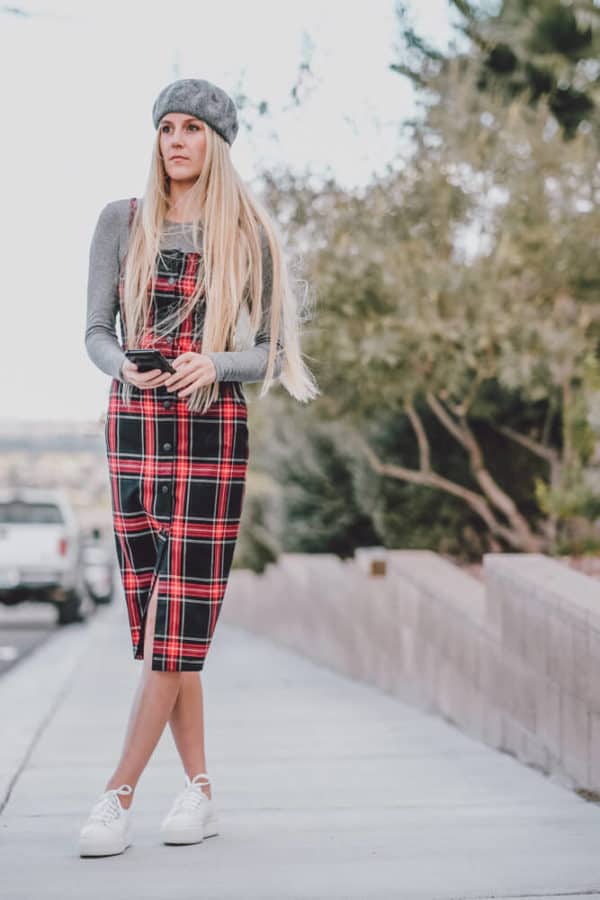 Plaid dresses for fall on sale