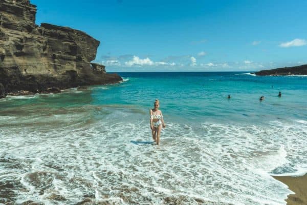 Papakolea Beach: The Best Big Island Beach (My first time swimming since getting sick)﻿